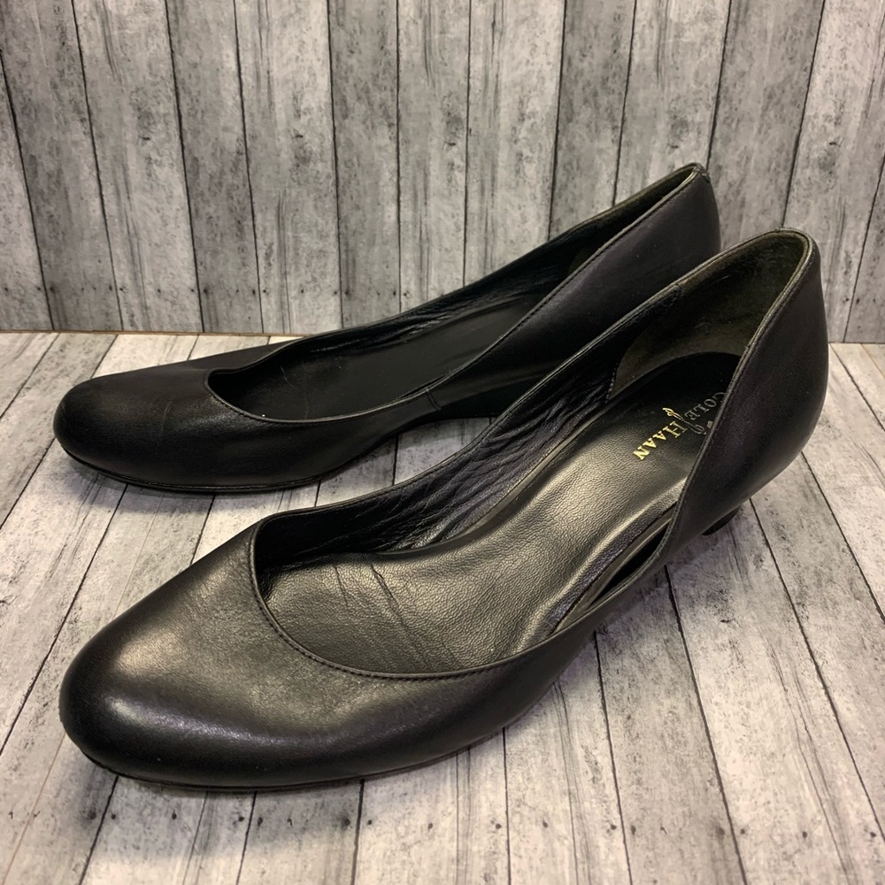 Cole Haan Wedge Pump Black Leather Nike Air